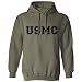USMC Athletic Marines Hooded Sweatshirt in Military Green