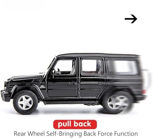 Image of PLUSPOINT Diecast 1:36 Scale Benz G63 Model Car Pull Back Action G Wagon Vehicle Alloy Simulation Supercar with Openable Doors Lights and Sound Toy for Kids and Collectors for Play & Display Gift 3+
