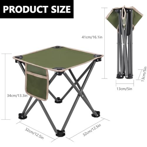 3-Pack-Camping-Stool-133-Inch-Portable-Folding-Stools-with-Carry-Bag-for-Adults-Mini-Chair-Outdoor-Portable-Seat-for-Hunting-Fishing-Hiking-Army-Green