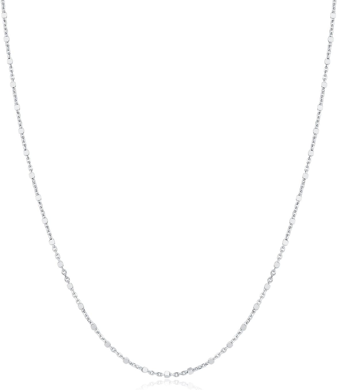 S925 Sterling Silver Minimalist Versatile Snake Chain Women's No Pendant Collar Chain Bare Necklace Accessory