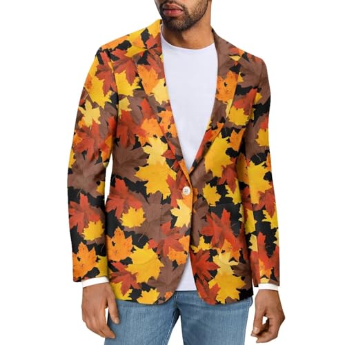 Binienty Graphic Print Men's Sports Suit Jacket One Button Business Casual Blazer Party Jackets3