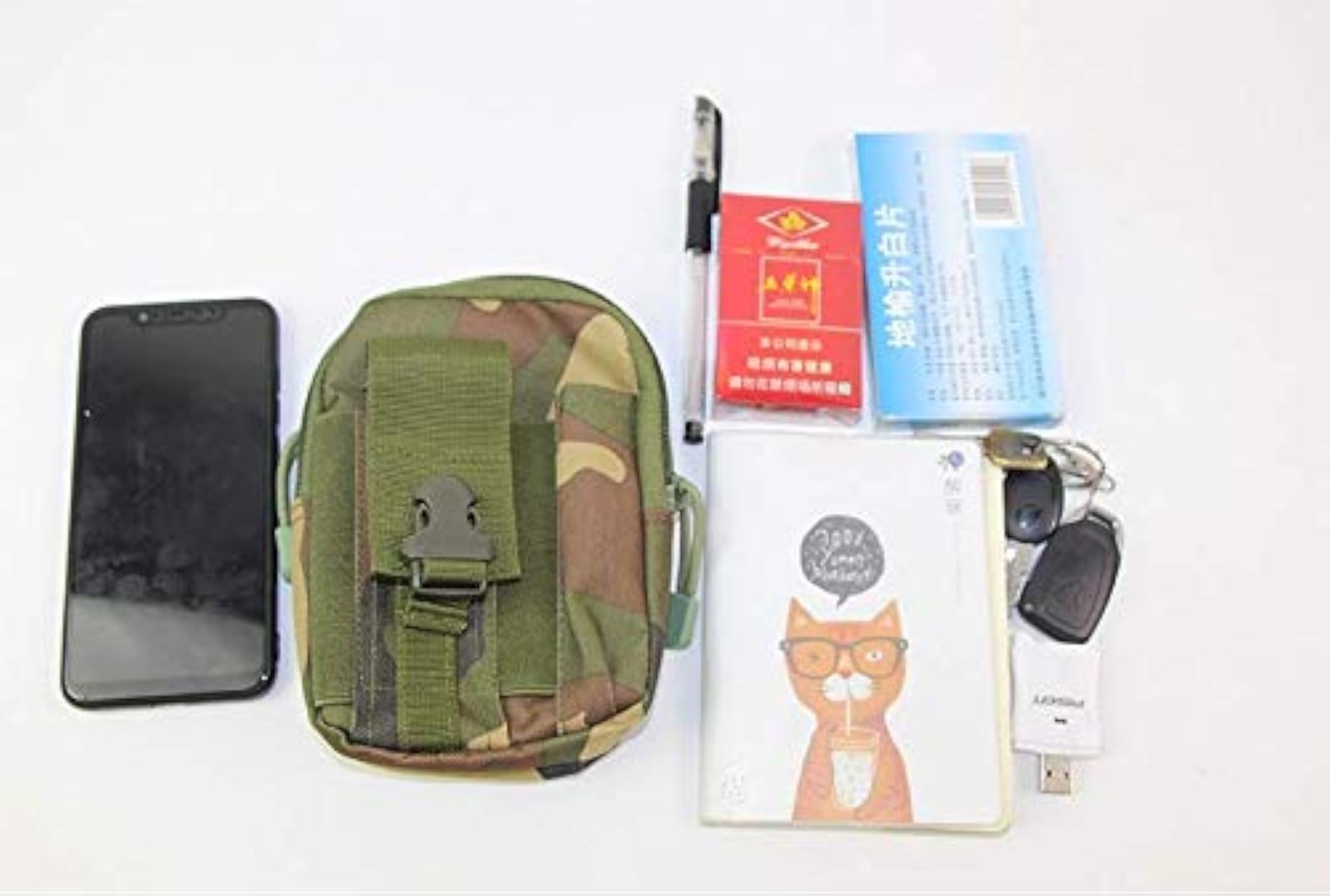 Print Gadget Travel Waste Pouch Nylon Zipper Bag
