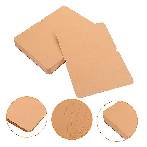 Lurrose 50 Unidades Dobre Os Cartões Em Branco Ao Meio Saudações Cartões De Presente Etiqueta De Pap