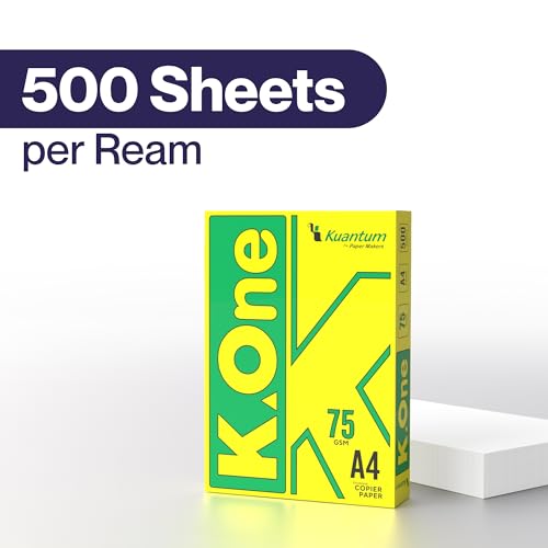 Image of K-One A4 Copier Paper, 75 GSM, 500 Sheets per Ream (Pack Of 8)