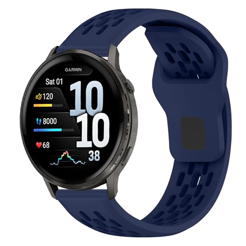 [KiimLaa] 22mm �V���R���o���h Garmin Forerunner 265/ Forerunner 255 Musicr 570 47mm �K�[�~�� Venu 3 45mm /Venu 4 / Venu 2 �Ή� ���v�x���g �X�}�[�g�E�H�b�`