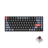 Die kabellose mechanische Tastatur Keychron K2 Pro QMK/VIA mit RGB-Hintergrundbeleuchtung ermöglicht es jedem, beliebige Tasten oder Makrobefehle auf ihrem 75 % kompakten US-Layout durch VIA zu beherrschen, sie verfügt über Tastenkappen für Windows und macOS, und Benutzer können im Handumdrehen mit jedem mechanischen MX-Schalter hot-swappen. Die vorinstallierten, geölten Keychron K Pro Brown-Schalter mit 2 ±0,4 mm Vorlaufweg und 50 ±10 gf Betätigungskraft bieten ein angenehmes Tastgefühl.