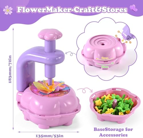 BlueSwan Girls DIY Fabric Flower Bouquets Toys, Kids' Flowers Press Kits, Poke-in Arts and Crafts Birthday Gifts for 4-12 Year Old Girl, Lovely Mothers Day Gifts 36 Flower Holders, Interactive Toy by BlueSwan - Image 6
