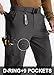 Libin Men's Work Pants Hiking Cargo Pants Water Resistant Stretch Tactical Outdoor Trousers with 9 Pockets, Dark Grey, 34W x 32L gallery 3