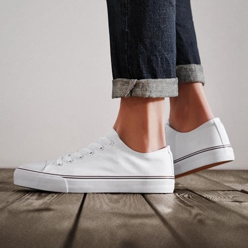 Image of ZGR Mens Classic Casual Shoes,Lace-up Fashion Sneakers,Low Top Canvas Sneakers for Men