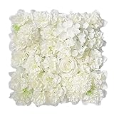 Panneau floral rose romantique : il y a un cadre en plastique flexible à l'arrière pour une installation facile. Les panneaux floraux peuvent être reliés par des serre-câbles ou simplement accrochés à des crochets ou des clous.