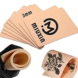 MIUXIA 10pcs 3mm Tattoo Fake Skin 7.4x5.6' 3mm Tattoo Practice Skin Soft Silicone Thick for Beginer and Artists Supplies