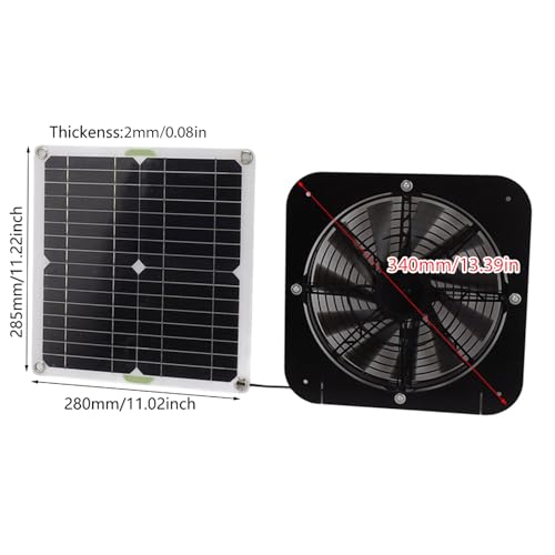 Ventilateur d'échappement à faible bruit avec panneau solaire efficace