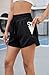 Halife Black Workout Shorts Women with Pocket Lightweight Loose Athletic Running Shorts High Waist Black M