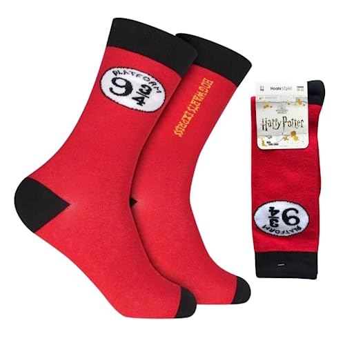 Meia Cano Longo Alto Geek Nerd Harry Potter Plataforma 9 3/4 Tamanho 39 a 43 Vermelho