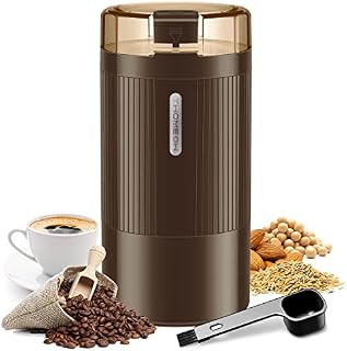 TWOMEOW Coffee Grinder Electric, Multi-Function Grinder for Beans, Spices, Herbs, Coffee Bean Grinder with Stainless Steel Blade and Grinding Bowl,150W