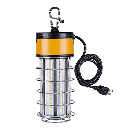 JC-LGL LED Temporary Construction Lights 150W Drop Lights Temp High Bay Work Fixture LED 18000 lumens Job Site Lighting Plug-n-Play Replace 600W MH/HID/HPS Hanging Lights