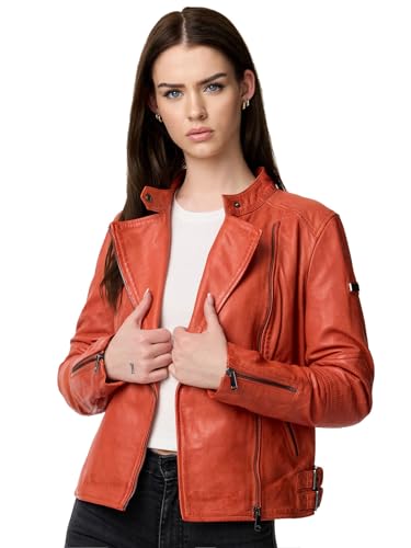 Veste en cuir véritable femme Tazzio F523 affirmez votre liberté au quotidien
