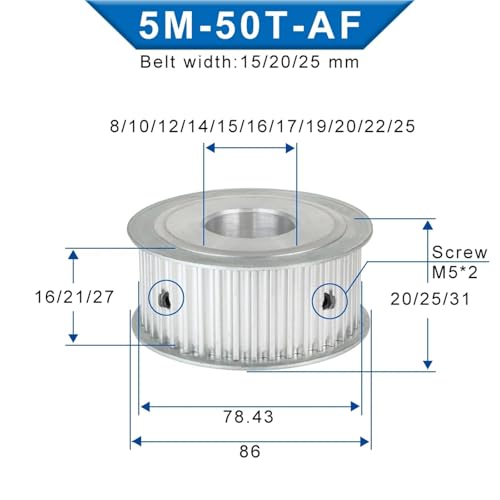 Poulie de distribution en aluminium usiné de haute précision