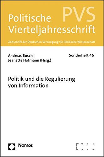 Amazon Politik Und Die Regulierung Von Information Sonderheft Pvs 46