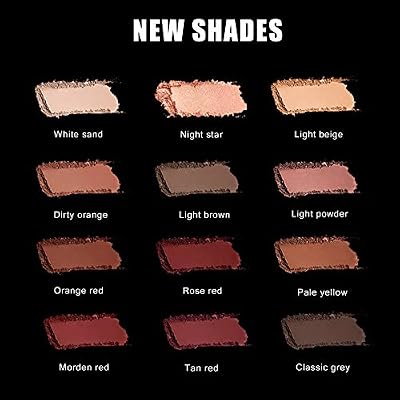 CHEERFLOR Eyeshadow Palette Makeup,Matte Shimmer 12 Colors Makeup Palette,Highly Pigmented Glitter Multi Reflective Creamy Blendable Waterproof Long Lasting Vibrant Eyes Shadow Make Up Cosmetics Set