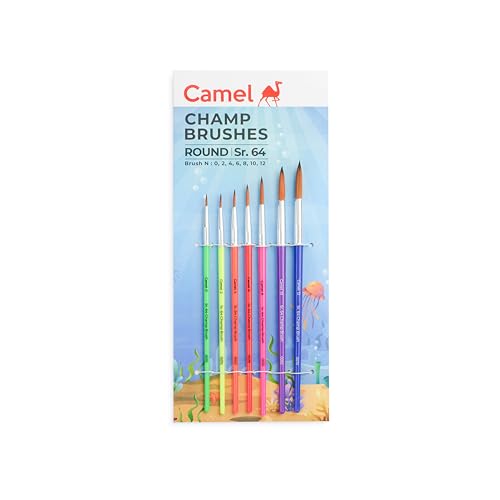 Camlin Champ Round Brush Set - Pack of 7 (Multicolor)