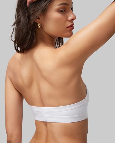 Image of Strapless Bras for Women Small Breasted Balconette Demi Underwire Lightly Lined Seamless Bra 32AA-38A