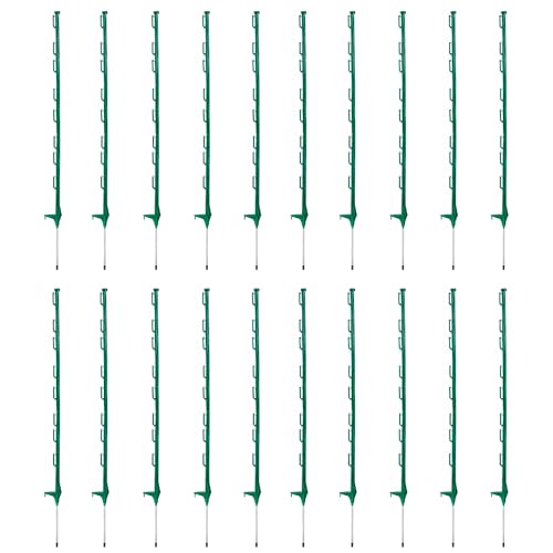 True Products 20 x Green 4ft Plastic Fence Post Stake Event Horse Paddock Safety Electric Fencing