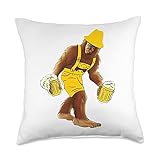 Bigfoot Stein Mug Funny Oktoberfest German Festival Throw Pillow