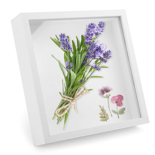 Cadre photo 3D à remplir Cadre Photo Profondeur Cadre d'objets 3D en bois, cadre photo carré, cadre pour photos collage bouquet de mariée suspendu mural