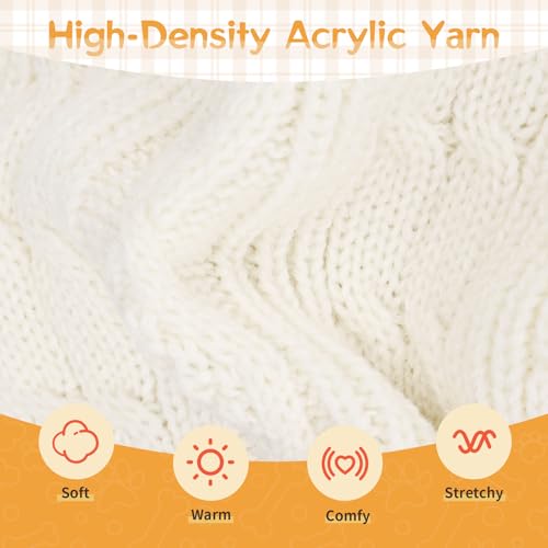 Image of Small Dog Sweater with Bowtie Turtleneck Dog Sweaters Dresses for Cold Weather Puppy Knitwear Pullover for Wedding Party Pet Winter Knitted Clothes for Yorkies Chihuahua (White L)