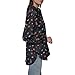 Karl Lagerfeld Paris Women's Oversized Printed Blouse, Jeweled Black Multi, X-Small