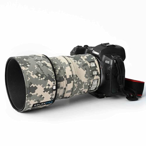 Rolanpro Waterproof Lens Camouflage Coat for Canon RF 70-200mm F4 L Rain Cover Telephoto Lens Protective Sleeve Case Clothing#UCP
