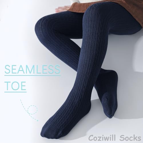 Girls Tights Seamless Toddler Stockings Tights Soft Cotton Cable Knit Baby Girl Tights Leggings 4-12 Years4