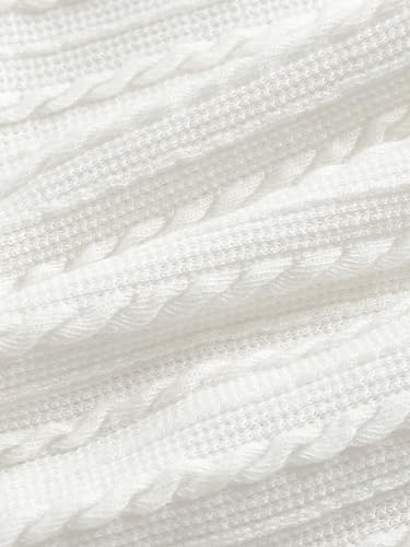 Verdusa Women's Knot Front Lace Trim Puff Sleeve V Neck Crop Tee Shirt Top4