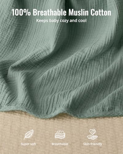 image for Blissful Diary 2-in-1 Muslin Baby Car Seat Cover, Multi-use Nursing Co