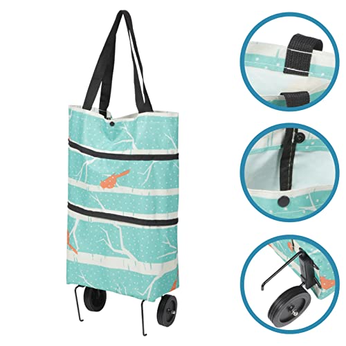 Zerodeko Zusammenklappbare Trolley-Taschen Einkaufstasche Mit Rädern Zusammenklappbarer Einkaufswagen Wiederverwendbare… – Bild 5