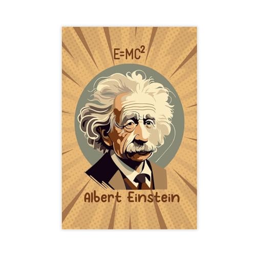 LITGY Albert Einstein Poster Canvas Posters Unframe-style 12x18inch(30x45cm)