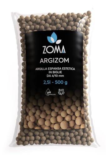 zoma argilla espansa per piante in vaso, palline argilla a grana piccola per drenaggio e areazione, argilla espansa per idroponica e decorazione estetica senza colorazione chimica - 650g
