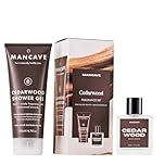ManCave Cedarwood Mens Fragrance Gift Set, 50ml Cedarwood Eau de Toilette, 200ml Shower Gel, Natural Ingredients, Perfume Set, present for him, Fragrance for Men