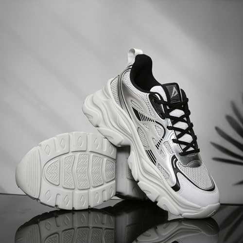 Image of Impakto Women Chunky Sneakers | Lightweight & Breathable Upper for Airflow | Shock Absorbing Padded Insole | Skid Resistant Outsole for Firm Grip for Travel, Party & College Casual Shoes