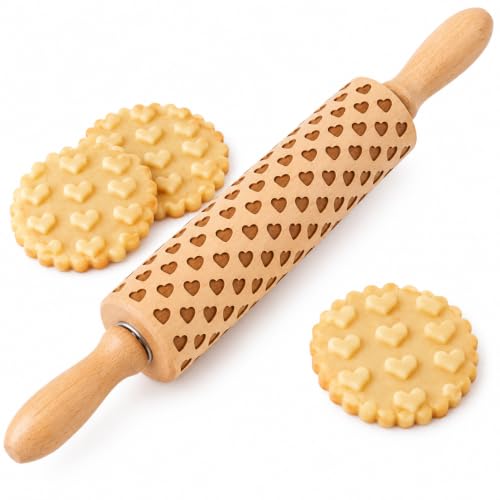 Mrs. Anderson’s Baking Embossing Rolling Pin, Heart Design