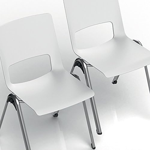 V-STACK 1.0 Stackable Side Chair With Polypropylene Seat And Steel Tube Frame In Polished Chrome.