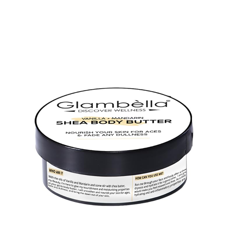 Glambella Ayurvedic Body Butter for Dry Skin | For Both Women and Men (100g) | Shea Butter Moisturizer, Cocoa Butter, and Ayurvedic Ingredients | Suitable for All Skin Types