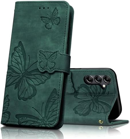CXTcase Etui na telefon komórkowy Samsung Galaxy A54 5G, etui ochronne z klapką do Samsung Galaxy A54 5G, skóra poliuretanowa, magnetyczne motyle, skórzane etui do Samsung Galaxy A54 5G, czarne