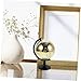 JOINPAYA Golden Reflective Disco Ball Globe Creative Office Desk Decor with Flare Effect for Events Parties Geographical Learning Tool Unique Sparkling Light Show