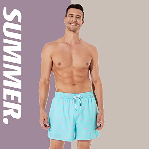 Brisira Swim Trunks Men Quick Dry Swim Shorts 5 Inch Inseam Stretch Water Beach Shorts With Compression Liner Zipper Pocket #TOP3