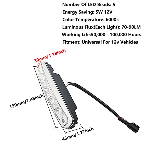 Lámparas LED para autos 12V 10W luz blanca 2 piezas miniatura 2