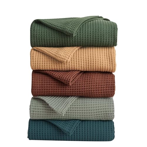 100% Cotton Green Blanket King Size for Bed - Breathable