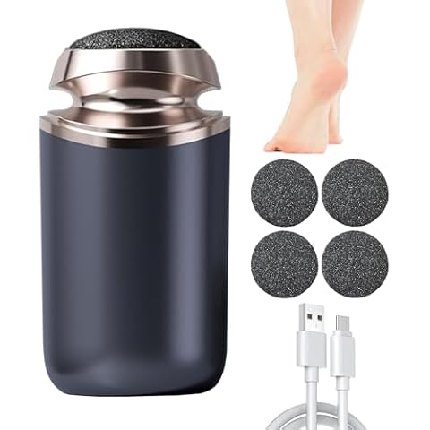 TrendyChic Electric Callus Remover for Feet,2 Speed Portable Foot Grinder, Rechargeable Electric Foot Callus Remover with 4 Grind Head for Dead Dry Crack Skin Calluses Cover