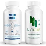 BACTICURE Audio Calm Probiotics - Natural Tinnitus Relief & Immune Support | Reduce Ear Ringing & Boost Immunity with Probiotics from Fruits, Vegetables, & Herbs | 60 Capsules Each.